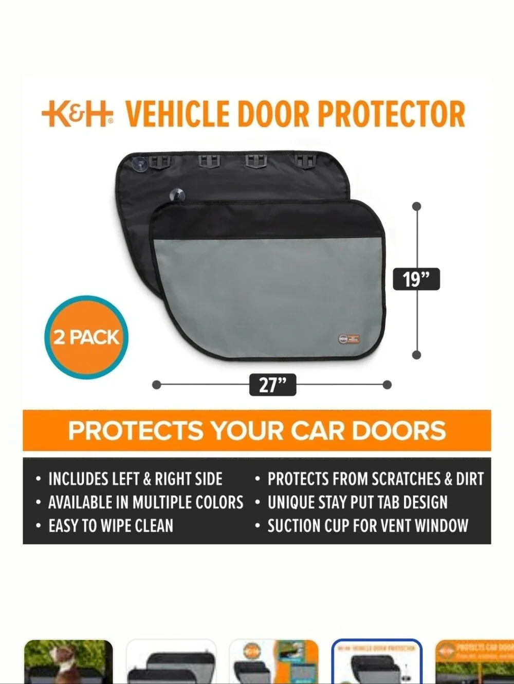 Canine Covers Dog Window Door Cover - Gray